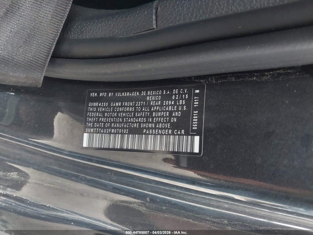 Продаж на аукціоні авто 2015 Volkswagen Golf Gti 2.0t Se 2-door, vin: 3VWTT7AU2FM070102, номер лоту: 44785007