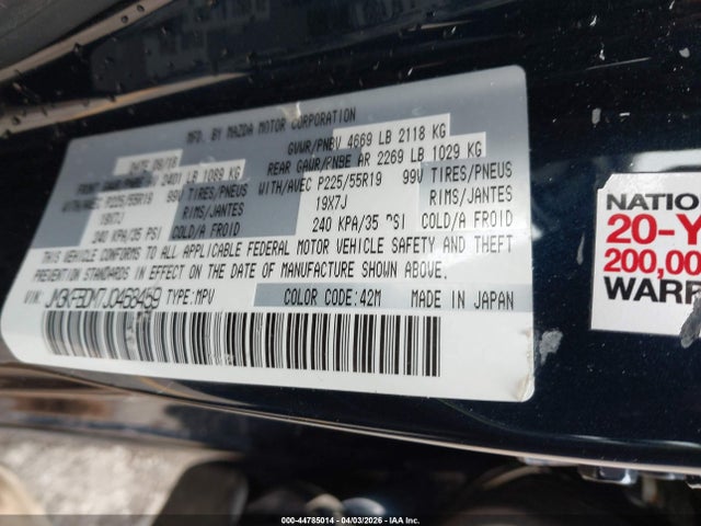 Продажа на аукционе авто 2018 Mazda Cx-5 Grand Touring, vin: JM3KFBDM7J0468459, номер лота: 44785014