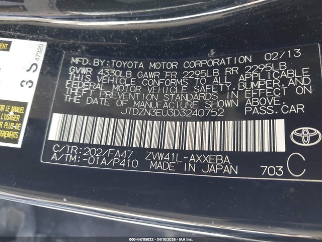 2013 TOYOTA PRIUS V JTDZN3EU3D3240752 Photo 8