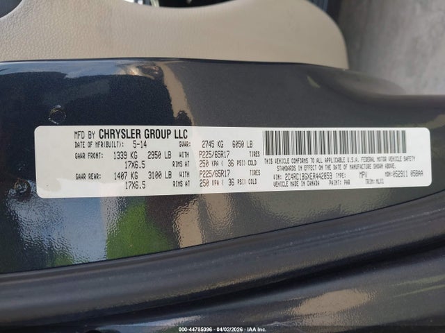 2014 CHRYSLER TOWN & COUNTRY 2C4RC1BGXER442859 Photo 8