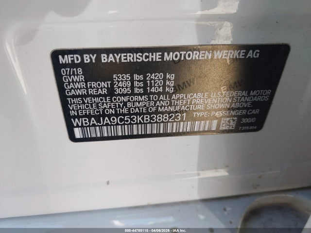 WBAJA9C53KB388231 BMW 530e Iperformance