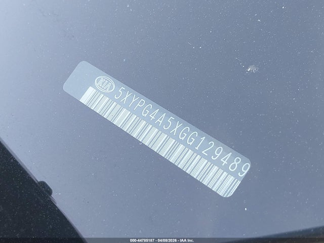 5XYPG4A5XGG129489 KIA Sorento 3.3l Lx