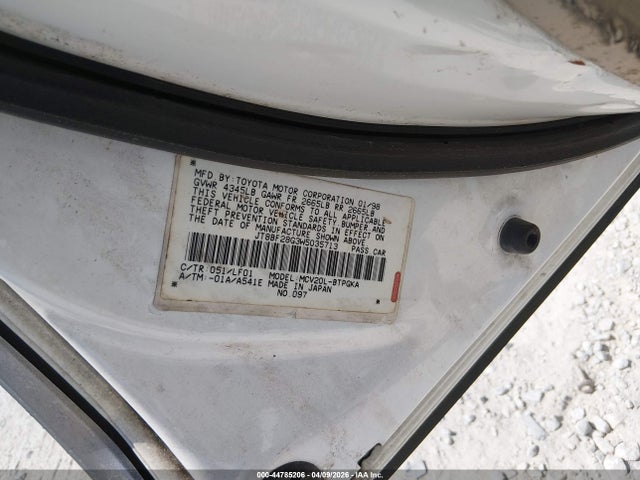 44785206 :رقم المزاد ، JT8BF28G3W5035713 vin ، 1998 Lexus Es 300 مزاد بيع