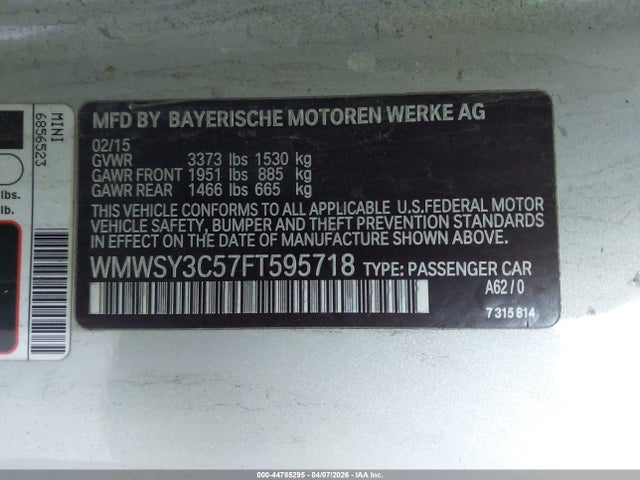 2015 MINI ROADSTER WMWSY3C57FT595718 Photo 8