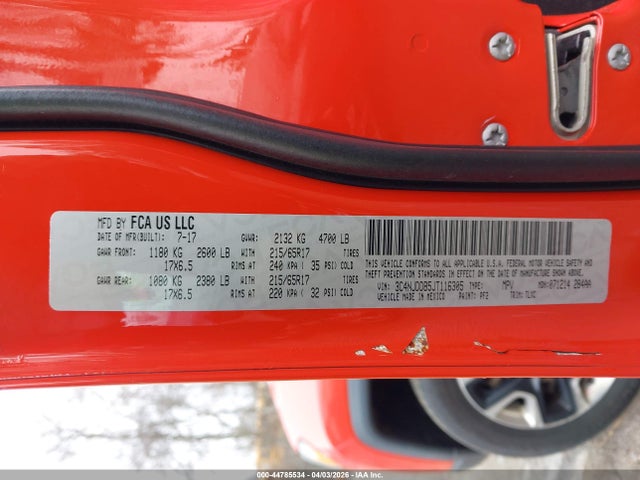 Продажа на аукционе авто 2018 Jeep Compass Trailhawk 4x4, vin: 3C4NJDDB5JT116305, номер лота: 44785534
