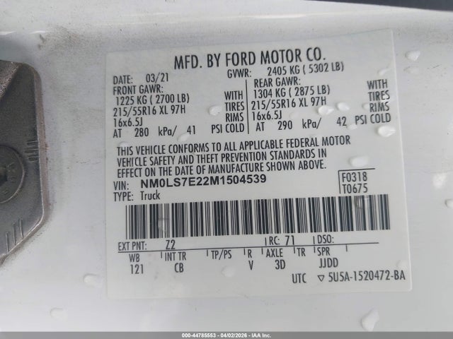 Ford Transit Connect Xl 2021 NM0LS7E22M1504539 Image 9