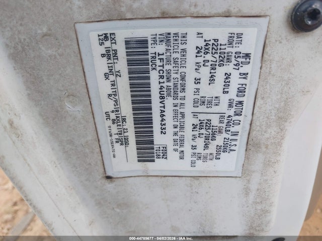1997 FORD RANGER 1FTCR14U8VTA64332 Photo 8