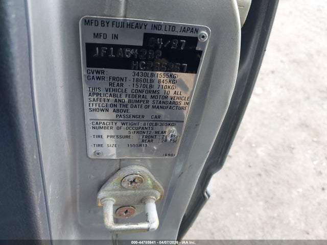 Aukcja sprzedaży 1987 Subaru Dl, vin: JF1AC42B2HC235257, numer aukcji: 44785941