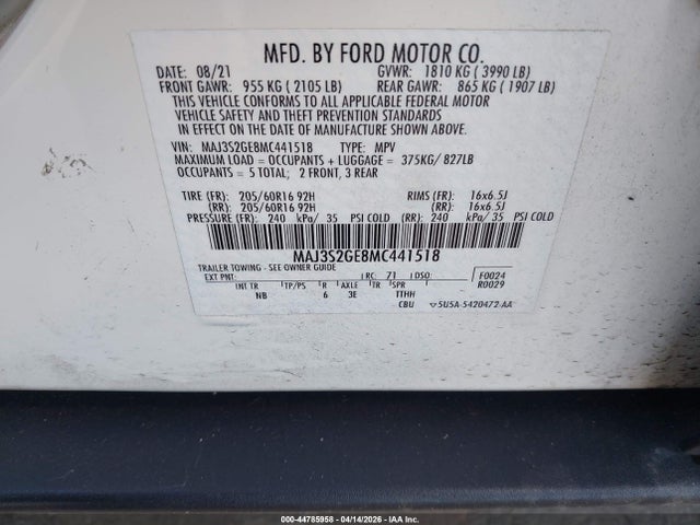 Ford Ecosport Se 2021 MAJ3S2GE8MC441518 Image 9