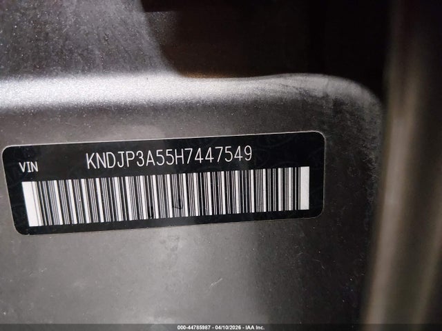 KIA SOUL + 2017 KNDJP3A55H7447549 Image 9