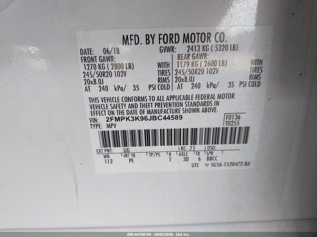 Ford Edge Titanium 2018 2FMPK3K96JBC44589 Image 9