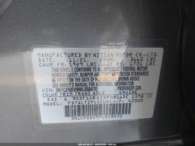 Nissan Kicks Sr Xtronic Cvt 2021 3N1CP5DV9ML558470 Image 9