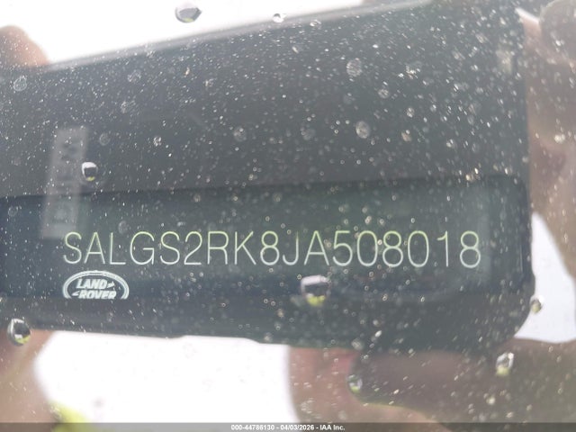 Aukcja sprzedaży 2018 Land Rover Range Rover 3.0l V6 Turbocharged Diesel Hse Td6, vin: SALGS2RK8JA508018, numer aukcji: 44786130