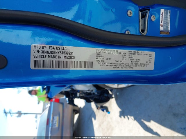 44786152 :رقم المزاد ، 3C4NJDBNXST539931 vin ، 2025 Jeep Compass Latitude 4x4 مزاد بيع