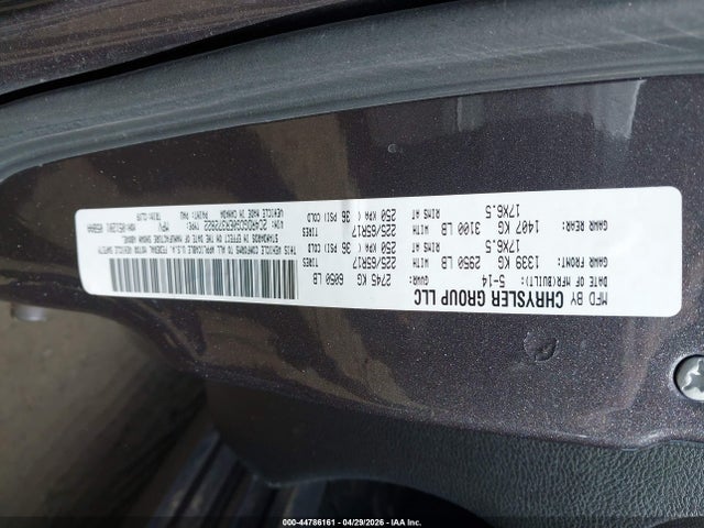 Продаж на аукціоні авто 2014 Dodge Grand Caravan Sxt 30th Anniversary, vin: 2C4RDGCG0ER372822, номер лоту: 44786161