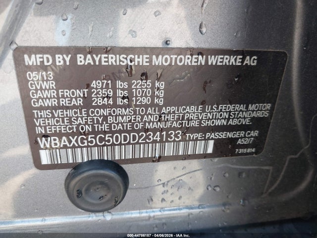2013 BMW 528I WBAXG5C50DD234133 Photo 8