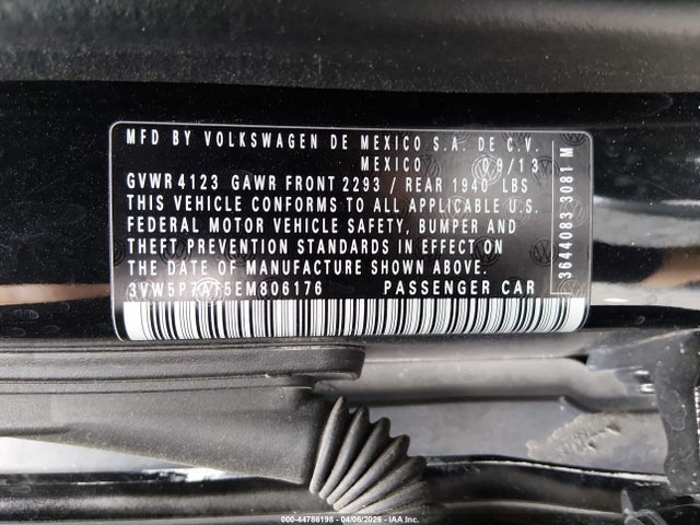 3VW5P7AT5EM806176 Volkswagen Beetle 2.5l
