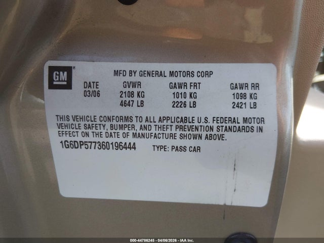 2006 CADILLAC CTS 1G6DP577360196444 Photo 8