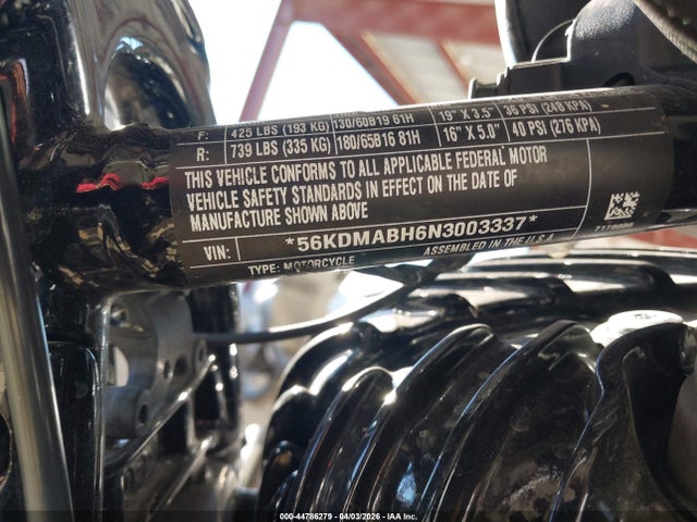 2022 INDIAN MOTORCYCLE CO. CHIEF 56KDMABH6N3003337 Photo 9