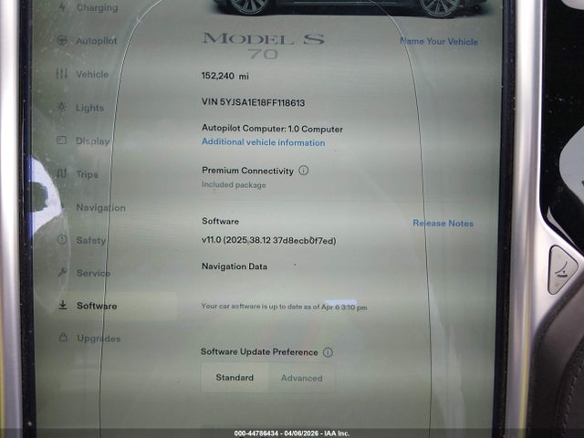 Tesla Model S 60/70/85 2015 5YJSA1E18FF118613 Image 7