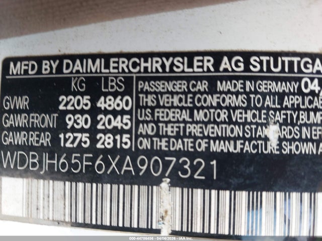 1999 MERCEDES-BENZ E 320 WDBJH65F6XA907321 Photo 8