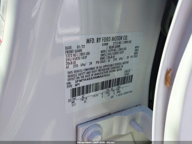 Ford Mustang Mach-e Gt 2022 3FMTK4SX5NMA03632 Image 9