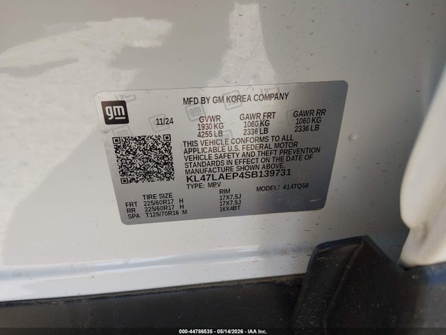 Продажа на аукционе авто 2025 Buick Envista Preferred Fwd, vin: KL47LAEP4SB139731, номер лота: 44786535