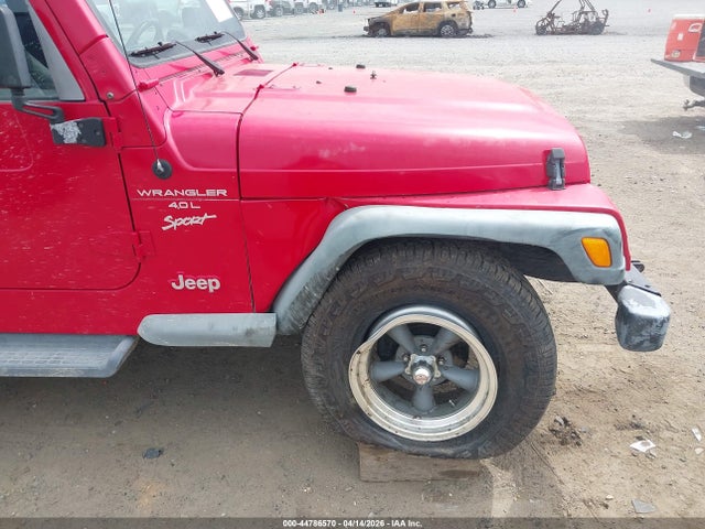 Продажа на аукционе авто 2001 Jeep Wrangler Sport, vin: 1J4FA49S61P330778, номер лота: 44786570