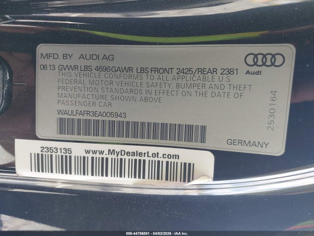 2014 AUDI A5 WAULFAFR3EA005943 Photo 8