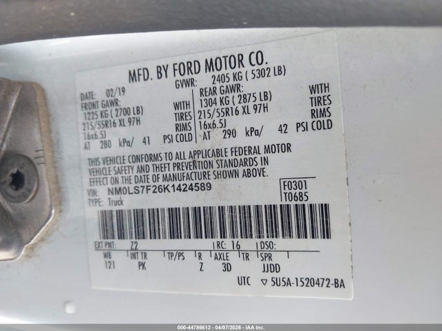Ford Transit Connect Xlt 2019 NM0LS7F26K1424589 Image 9