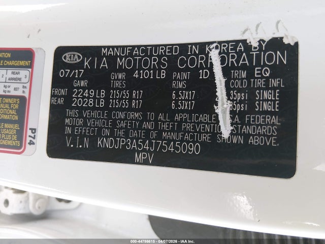 KNDJP3A54J7545090 KIA SOUL +