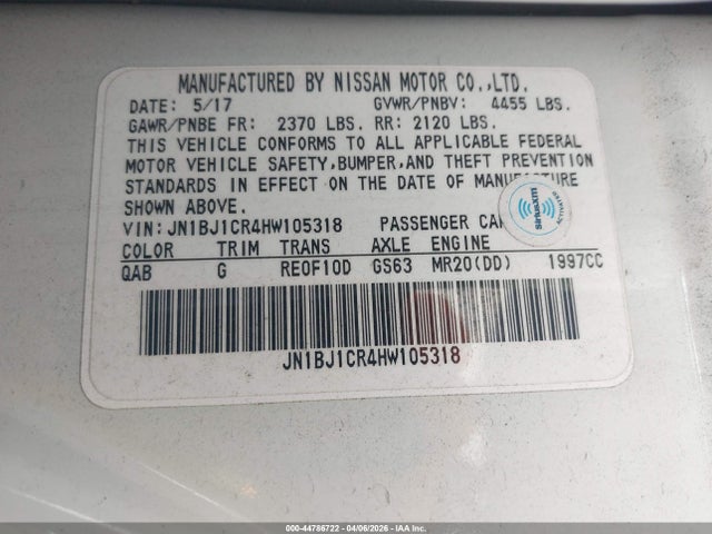 JN1BJ1CR4HW105318 Nissan Rogue Sport Sv