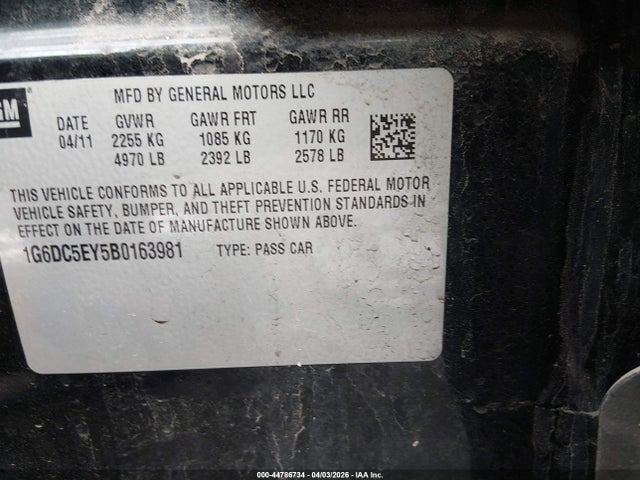 2011 CADILLAC CTS 1G6DC5EY5B0163981 Photo 8