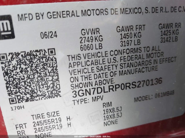 Chevrolet Equinox Ev Lt 2024 3GN7DLRP0RS270136 Image 9