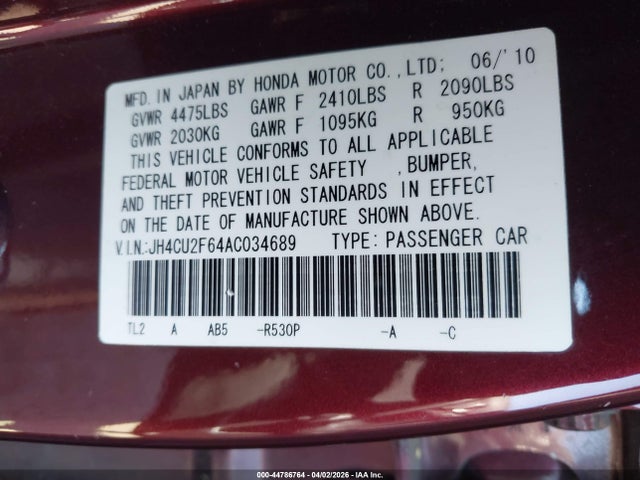 2010 ACURA TSX JH4CU2F64AC034689 Photo 8