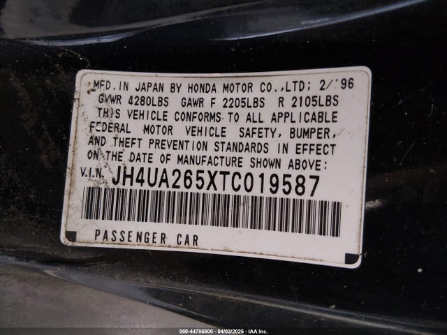 Продаж на аукціоні авто 1996 Acura 2.5tl, vin: JH4UA265XTC019587, номер лоту: 44786800