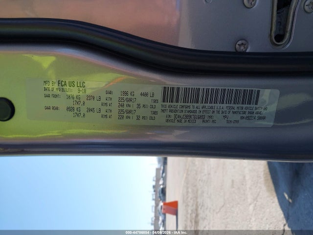 Aukcja sprzedaży 2019 Jeep Compass Latitude Fwd, vin: 3C4NJCBB9KT616093, numer aukcji: 44786854