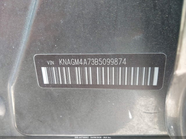 44786863 :رقم المزاد ، KNAGM4A73B5099874 vin ، 2011 Kia Optima Lx مزاد بيع