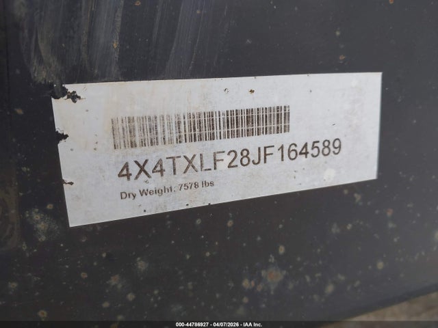 Продаж на аукціоні авто 2018 Forest River Other, vin: 4X4TXLF28JF164589, номер лоту: 44786927