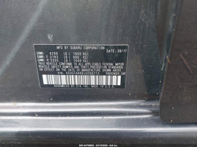 4S3GTAA66J3706713 Subaru Impreza 2.0i