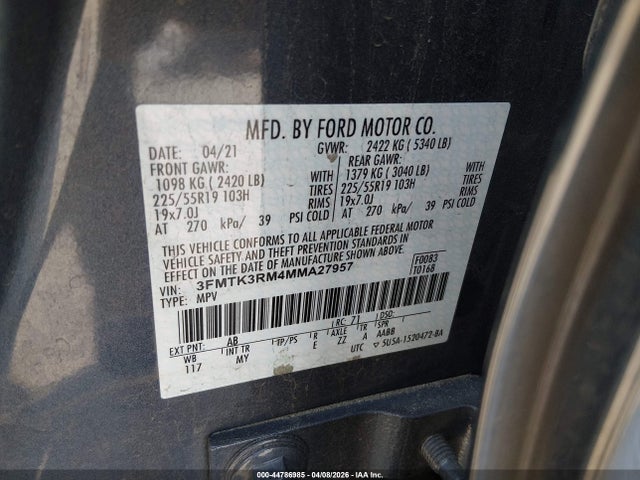 Ford Mustang Mach-e Premium 2021 3FMTK3RM4MMA27957 Image 9