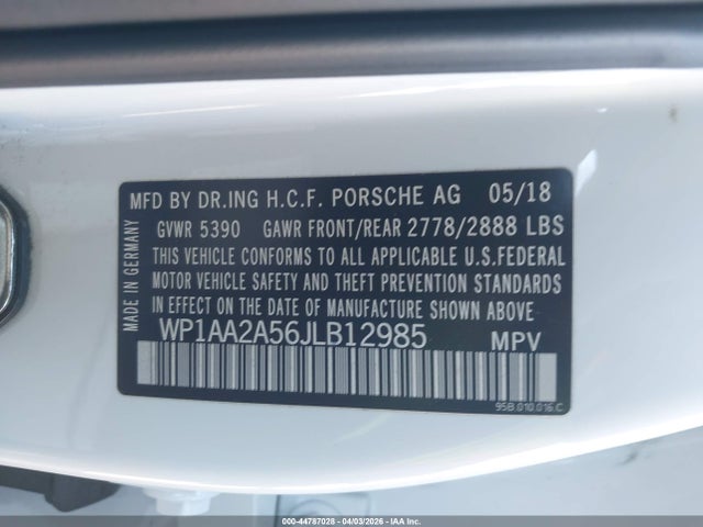 WP1AA2A56JLB12985 Porsche Macan Sport Edition