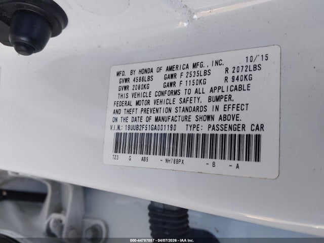 19UUB2F51GA001190 Acura Tlx V6 Tech