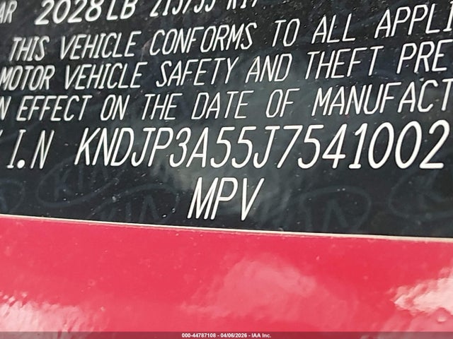 KIA SOUL + 2018 KNDJP3A55J7541002 Image 9