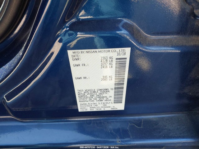 Nissan Altima 2.5 Sr 2019 1N4BL4CV3KC126925 Image 9