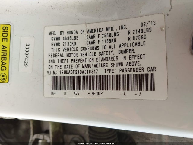 2013 ACURA TL 19UUA8F54DA010547 Photo 8
