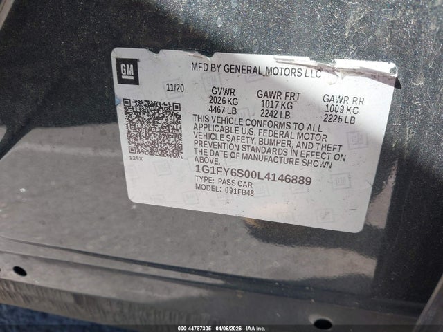 1G1FY6S00L4146889 Chevrolet Bolt Ev Fwd Lt