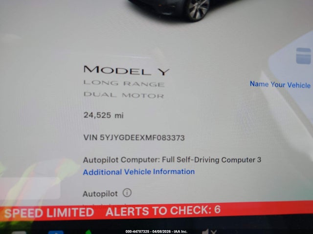2021 TESLA MODEL Y 5YJYGDEEXMF083373 Photo 6