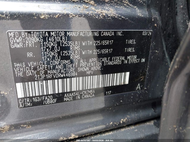 2T3P1RFV0RW446984 Toyota Rav4 Xle