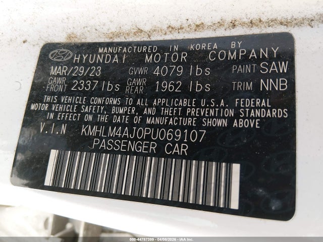 2023 HYUNDAI ELANTRA HYBRID KMHLM4AJ0PU069107 Photo 8